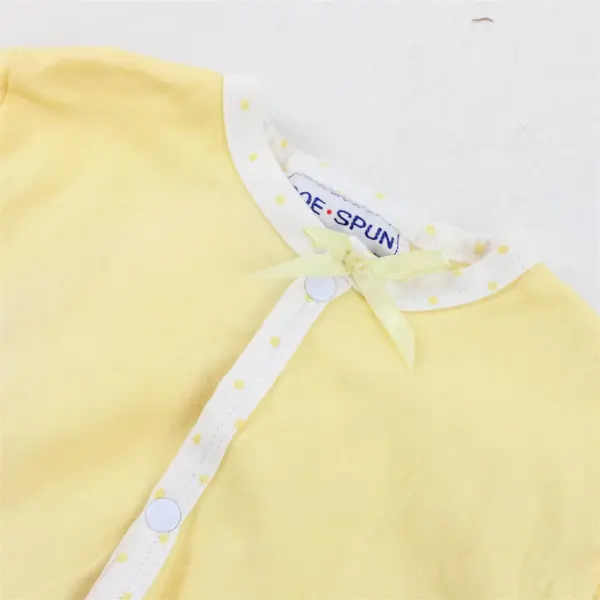 VTG Doe Spun Ducky Applique Yellow Button-Front Jacket Baby's Size 6/9 Months