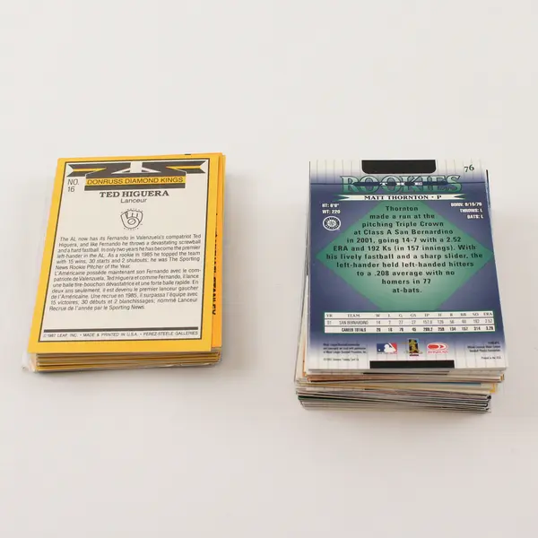 Mixed Lot of 100 Rookie Baseball Trading Cards