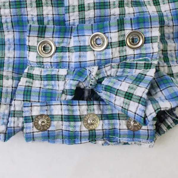 Vintage Baby Togs Golfing Bear Plaid Overalls Baby's Size 3-6 Mos FLAWED