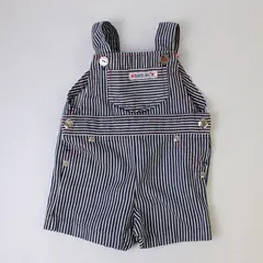 Vintage Health-Tex Navy and White Striped Shortalls Baby's Size 3/6 Mos