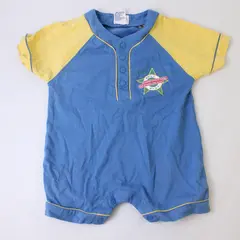 GAP Blue and Yellow Baseball One-Piece Romper Baby's Small 3-6 Mos
