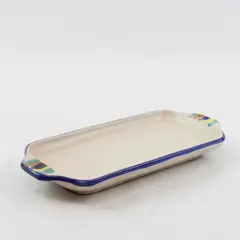 Hand-Painted Italian Ceramic Oil & Vinegar Tray - Cruet Server