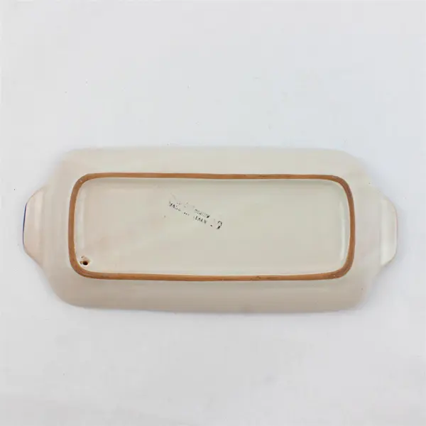 Hand-Painted Italian Ceramic Oil & Vinegar Tray - Cruet Server