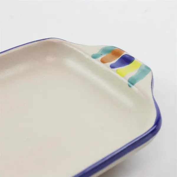 Hand-Painted Italian Ceramic Oil & Vinegar Tray - Cruet Server