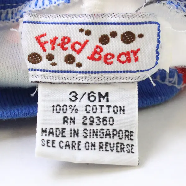 VTG Fred Bear Car and Plane Print One-Piece Baby's Size 3/6 Mos FLAWED