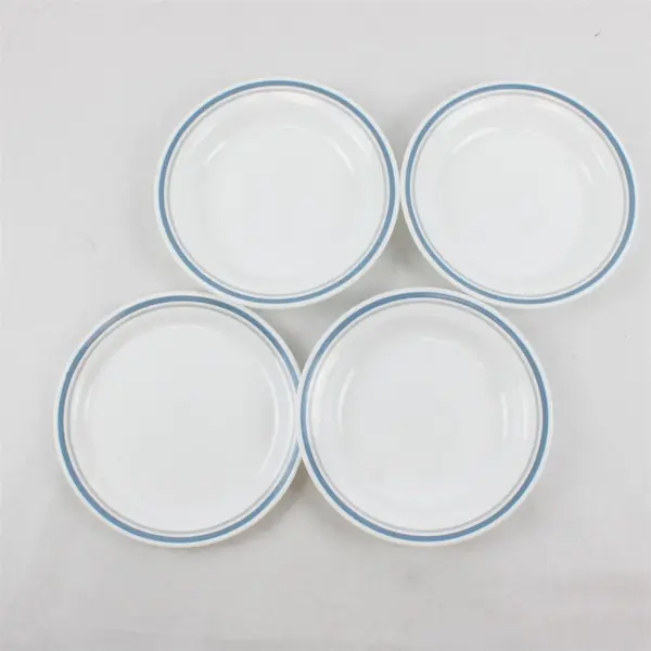 Lot of 4 Corelle Indigo Slate 3 Soup/Pasta Bowls & Salad Plate 8.5in