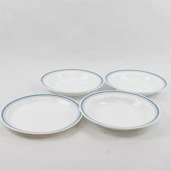 Lot of 4 Corelle Indigo Slate 3 Soup/Pasta Bowls & Salad Plate 8.5in