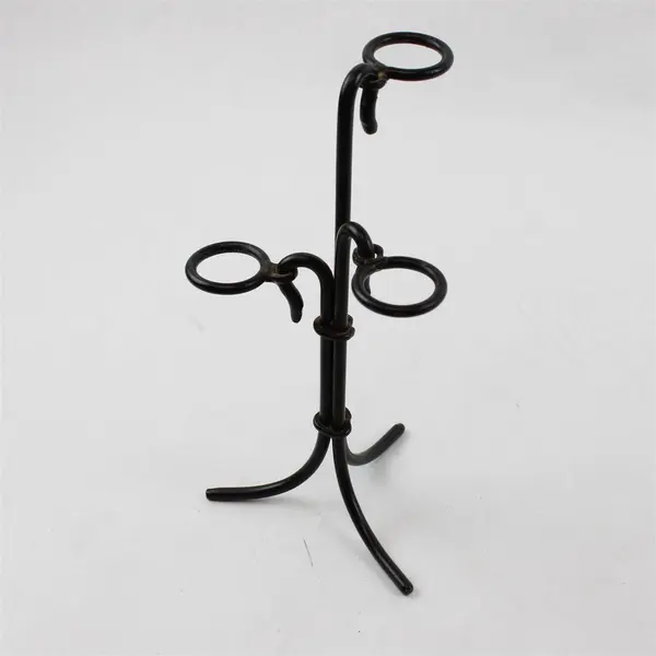 Contemporary Glass Test Tube Bud Vase w/ Black Metal Stand - Tabletop