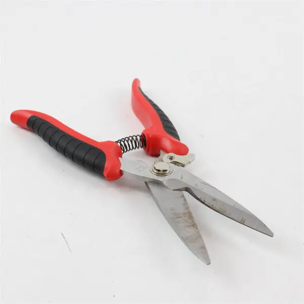 8.5in Stainless Steel Utility Shears Red & Black Comfort Grip 