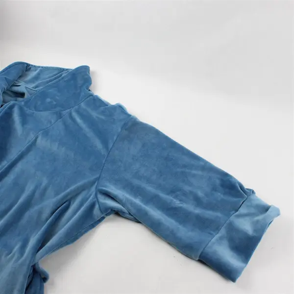 Pure Fiber Blue Plush Bathrobe Women's Large