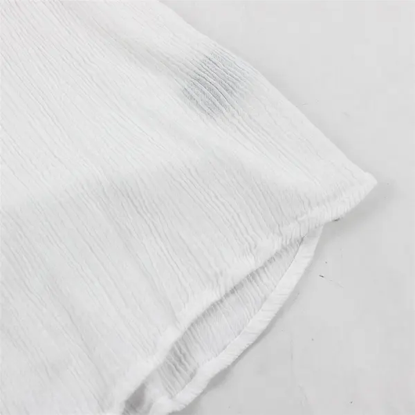 Unique Spectrum White Crochet Detail Peasant Blouse Women's Small