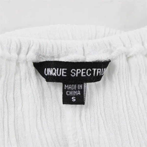 Unique Spectrum White Crochet Detail Peasant Blouse Women's Small