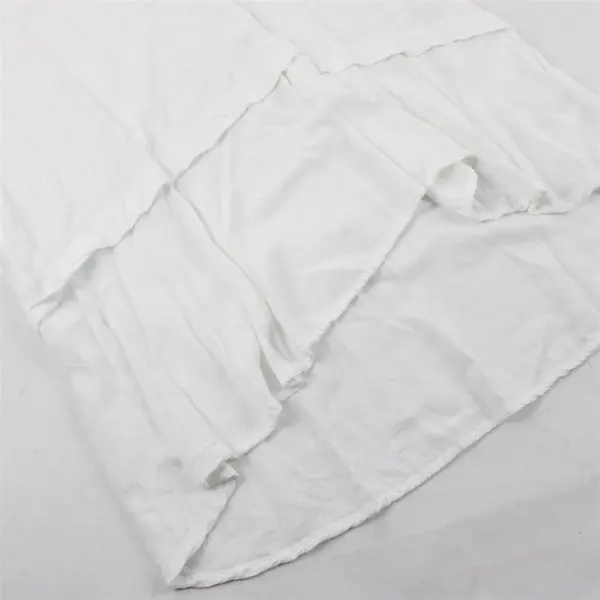 Style & Co. Sheer White Short-Sleeved Tiered Top Women's Small