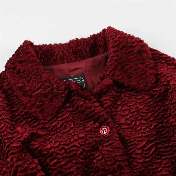 Vintage Carol Anderson Collection Red Fuzzy Textured Jacket Women's Medium