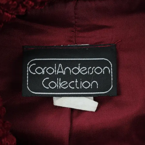 Vintage Carol Anderson Collection Red Fuzzy Textured Jacket Women's Medium