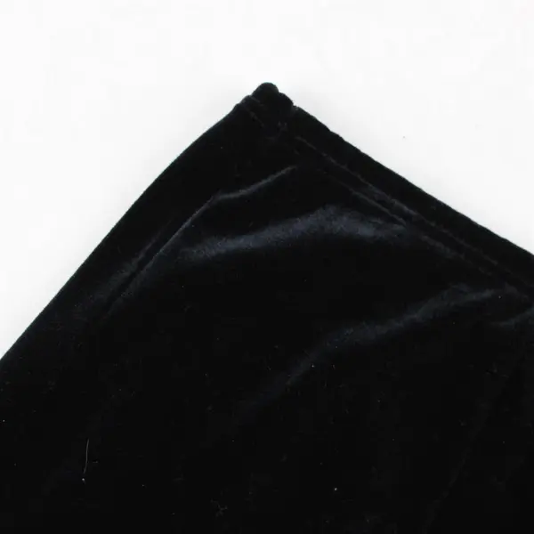 Vintage Notations Black Velour Midi Skirt Women's Medium
