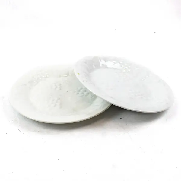 Set of 2 Gibson Designs Flourish White 8in Salad Plates