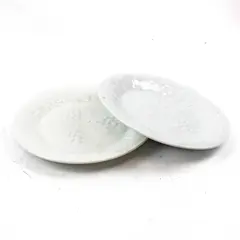 Set of 2 Gibson Designs Flourish White 8in Salad Plates