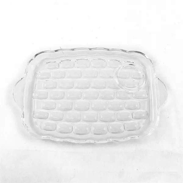 Vintage Federal Yorktown Luncheon Dish Clear Glass Tray 10.5"