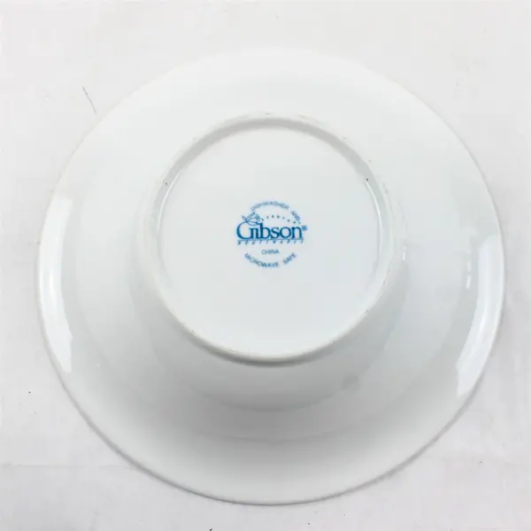 Gibson 9" White Embossed Fruit Serving Bowl