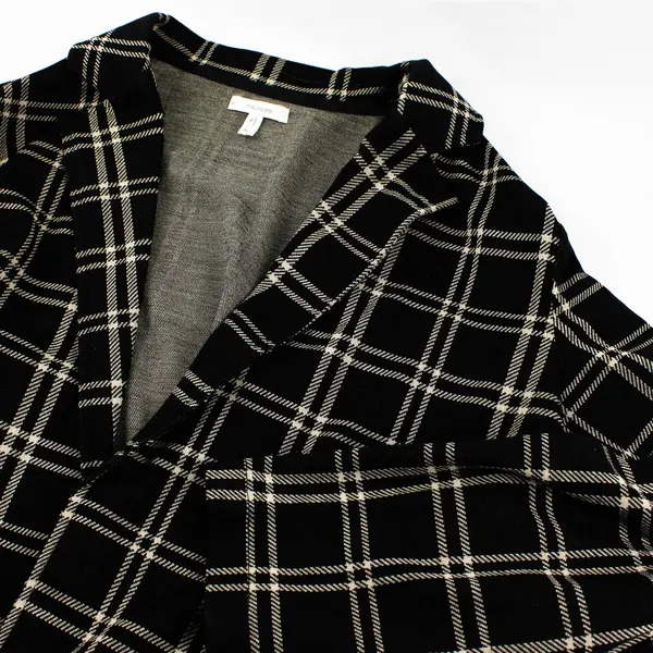 Maurices Black and Beige Plaid Open-Front Cardigan Women's XL