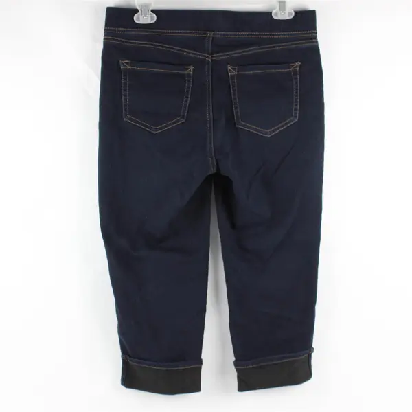 Just Be Dark Wash Cuffed Capri Jeggings Women's Small