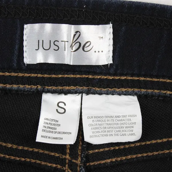 Just Be Dark Wash Cuffed Capri Jeggings Women's Small