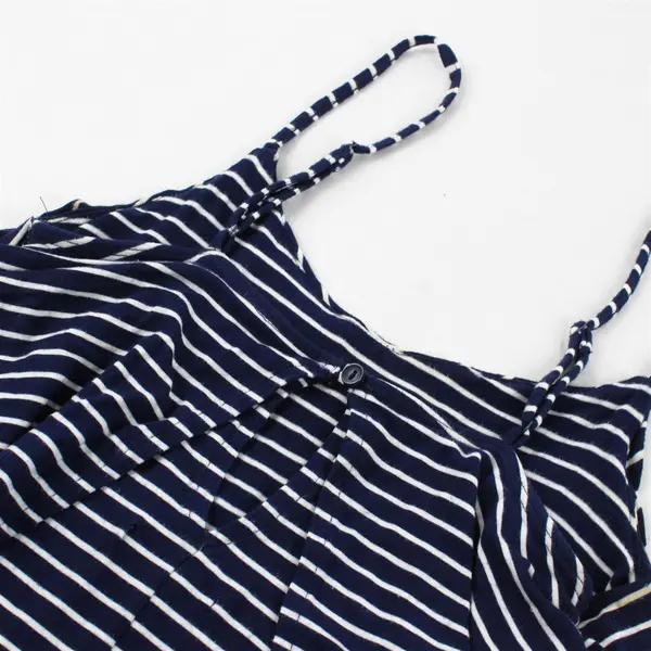 American Eagle Navy Blue and White Striped Spaghetti Strap Tank Women's XS