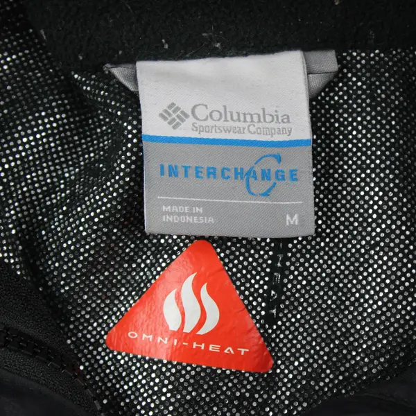 Columbia Omni-Heat Black Zip-Up Jacket Men's Medium MISSING HOOD