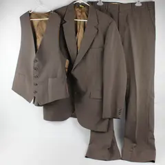 Kuppenheimer Brown and Gray Pinstripe 3-Piece Suit Men's Size 40