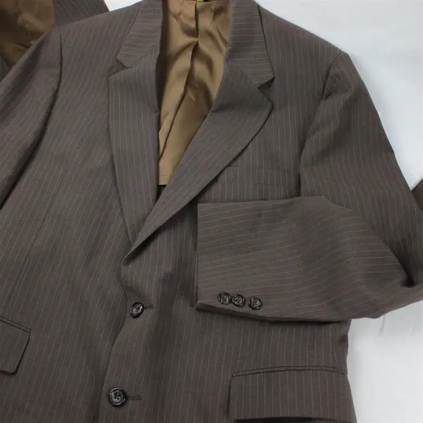 Kuppenheimer Brown and Gray Pinstripe 3-Piece Suit Men's Size 40