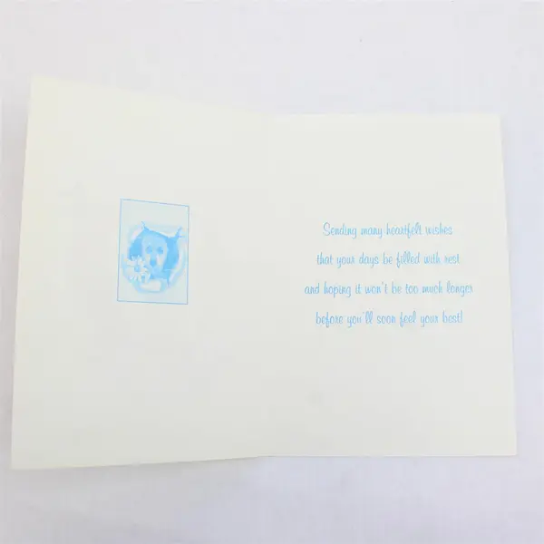 VTG 1988 Happy Moments by The Hope School Puppy Dog Get Well Card  UNUSED