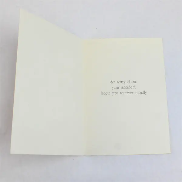 European Collection Nursing a Poorly Duckling Get Well Card UNUSED