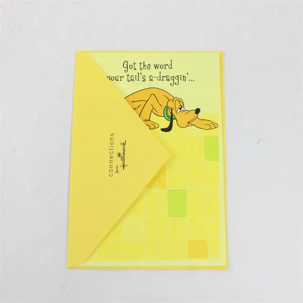 Hallmark Connections Disney Pluto Get Well Card UNUSED