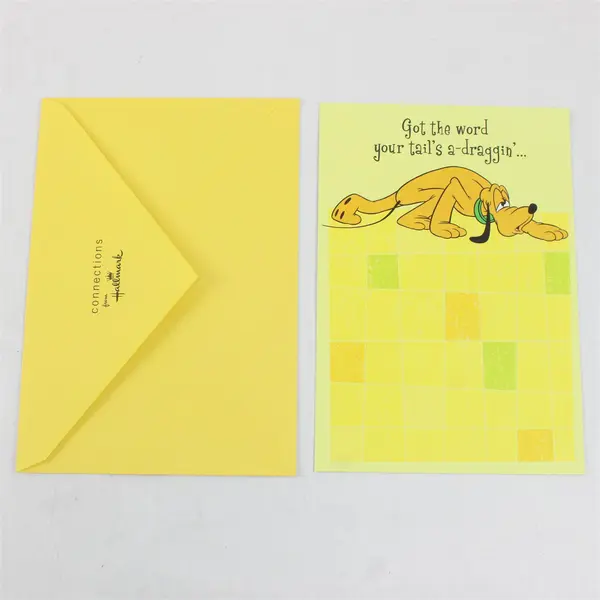 Hallmark Connections Disney Pluto Get Well Card UNUSED