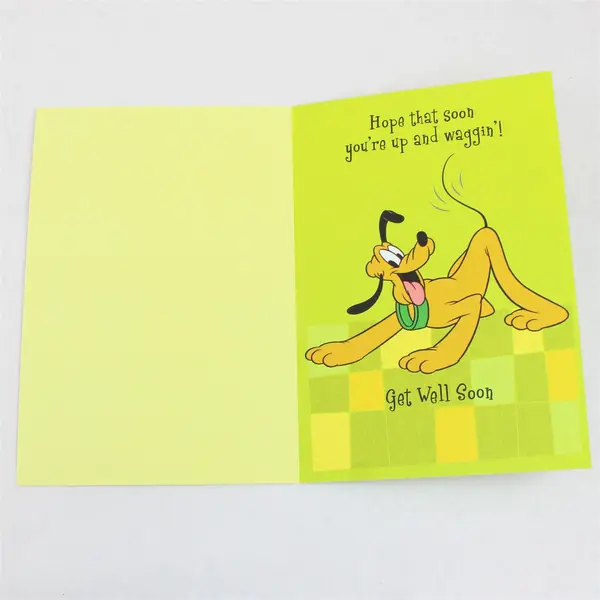 Hallmark Connections Disney Pluto Get Well Card UNUSED