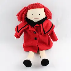 Vintage 1990s Eden Toys 18" Madeline Plush Doll w/Red Coat