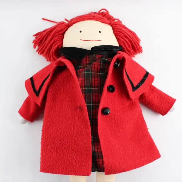 Vintage 1990s Eden Toys 18" Madeline Plush Doll w/Red Coat