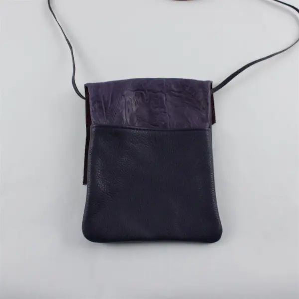 NWT Breezy Mountain Leather Purple "Tag Along 2" Leather Crossbody Purse
