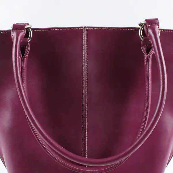 Wilsons Leather Pelle Studio Purple Medium Tote Purse - Flaws To Lining Only