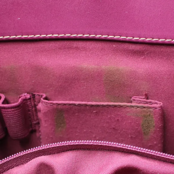 Wilsons Leather Pelle Studio Purple Medium Tote Purse - Flaws To Lining Only