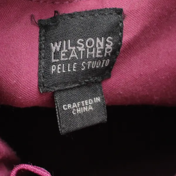 Wilsons Leather Pelle Studio Purple Medium Tote Purse - Flaws To Lining Only