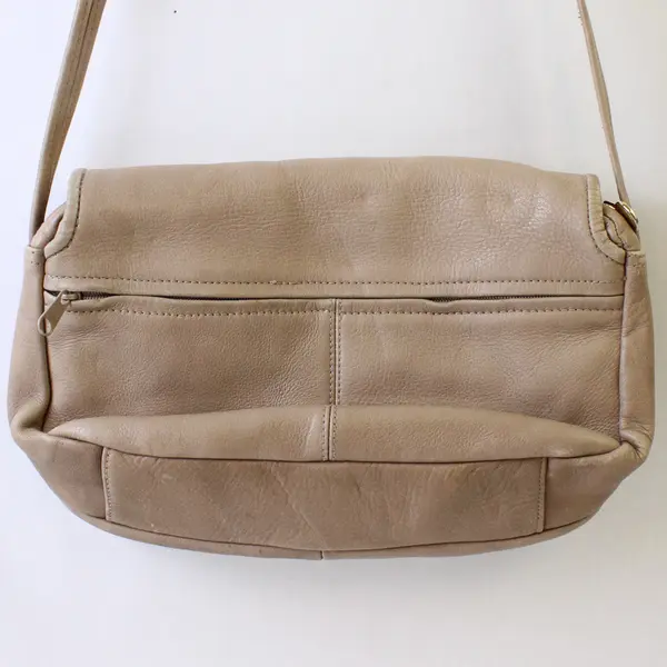 Tignanello Light Brown Leather Medium Shoulder Bag Purse