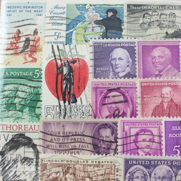 Vintage Honor Bilt Distinguished Americans US Commemoratives 30 Stamp Packet