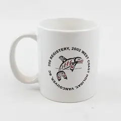 Collector Ceramic White Mug 2002 West Coast Holiday, Vancouver BC 