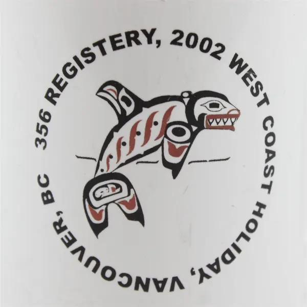 Collector Ceramic White Mug 2002 West Coast Holiday, Vancouver BC 