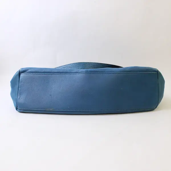 Dimoni Blue Leather Shoulder Bag Small Women's Purse