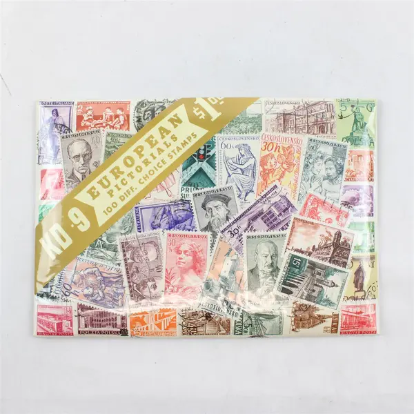 Vintage Hygrade European Pictorials 100 Different Stamp Packet KD9