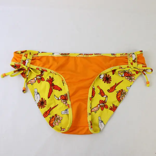 Arizona Womens Size L Bikini Two-Piece Yellow Orange Top & Bottom