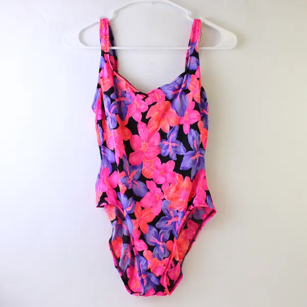 Women's or Juniors One-Piece Swimsuit Pink Purple Black Pre-Owned Good